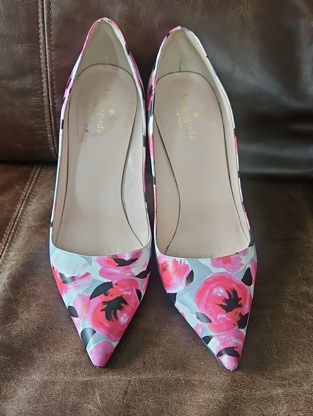 kate spade Floral Pink Multi Pointed-Toe Heels
